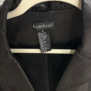 Bebe Women's Sleek Black Leather Jacket